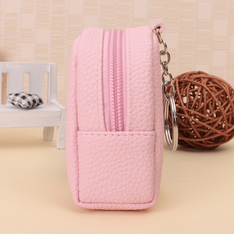 Women Quality PU Leather Cute Floral Pattern Change Wallet Coin Purse Card Holder - MRSLM