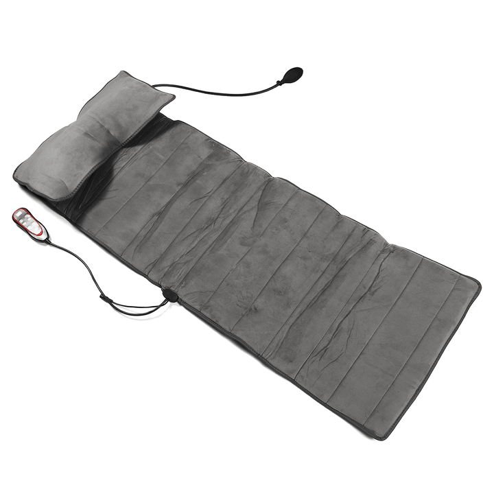 9-Gears Adjust Electric Vibrator Heating Back Neck Massager Mattress Leg Waist Cushion Mat Home Office Pain Relief Relax Massage Pad - MRSLM