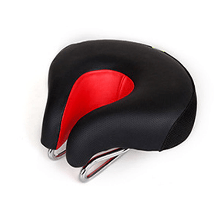 BIKINGHT PU Bicycle Saddle Reflective Strip Thickened Soft Saddle Bike Mountain Bike Seat Cushion for Outdoor Sports - MRSLM