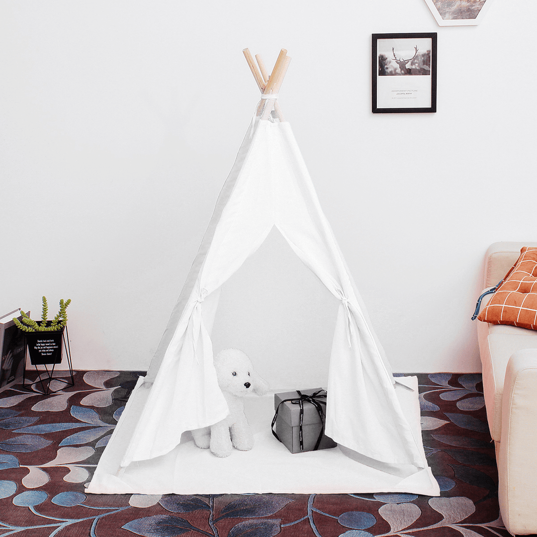 Kids Tent Teepee Tent Children Portable House for Girl Cabana Boy Tents Home Outdoor Garden Play - MRSLM