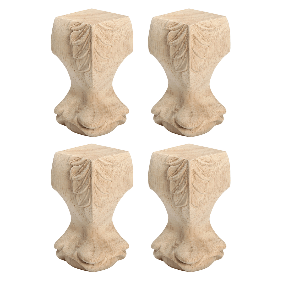 4Pcs European Style Solid Wood Carved Furniture Bracket Foot Legs Cabinet - MRSLM