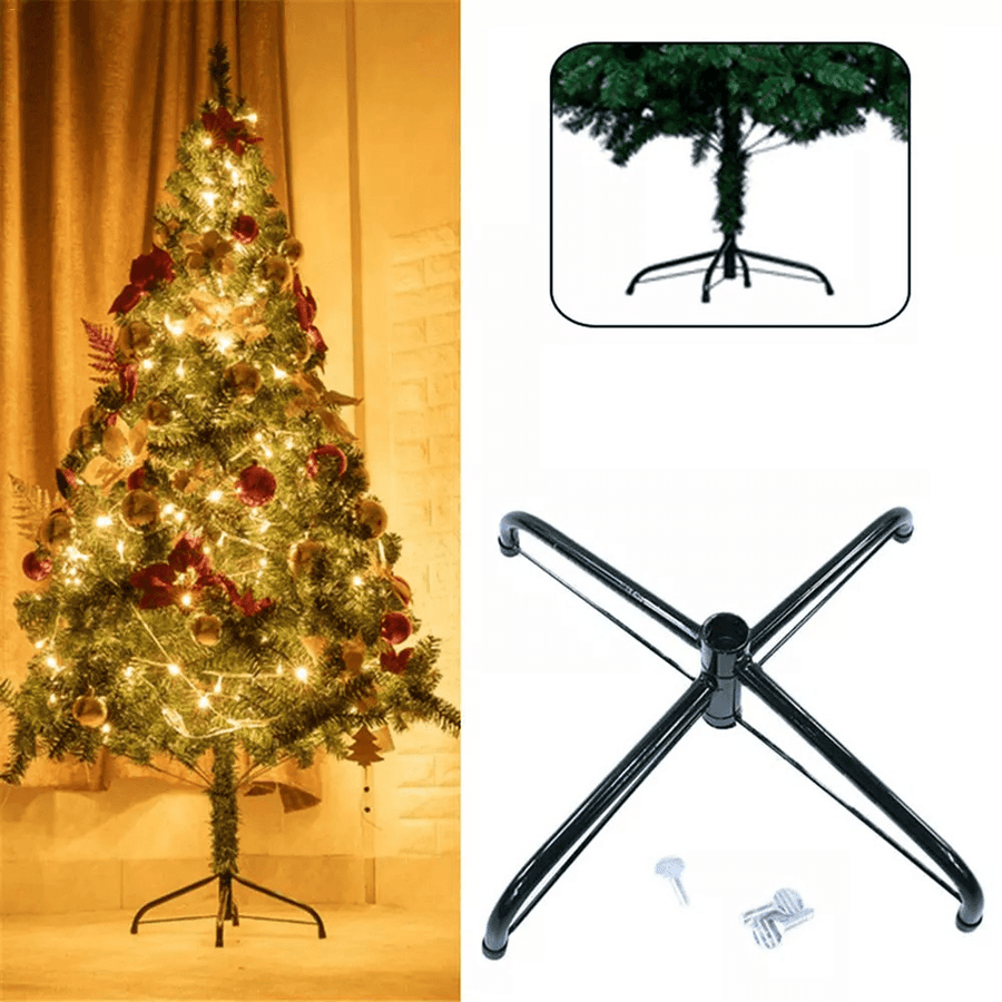 2020 Christmas Tree Stand Holder Christmas Tree Holder Metal Stand Base Rack 4 Feets Christmas Tree Accessories for New Year Home Decor - MRSLM