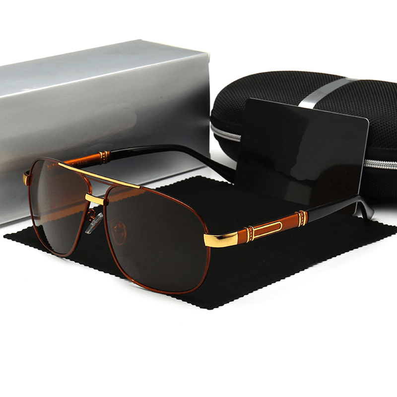 Men Sunglasses with Polarized Square Frames and Sunglasses with Sunglass - MRSLM