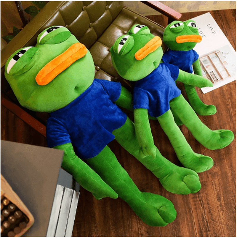 Sand Sculpture Widow Frog Doll Plush Toy Sad Frog - MRSLM