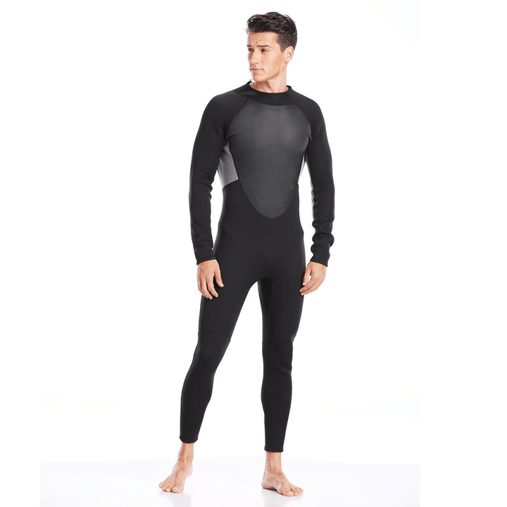 3Mm Men Wetsuits Super Stretch Full Body Diving Suit Adjustable Snorkeling Swimming Long Sleeve - MRSLM