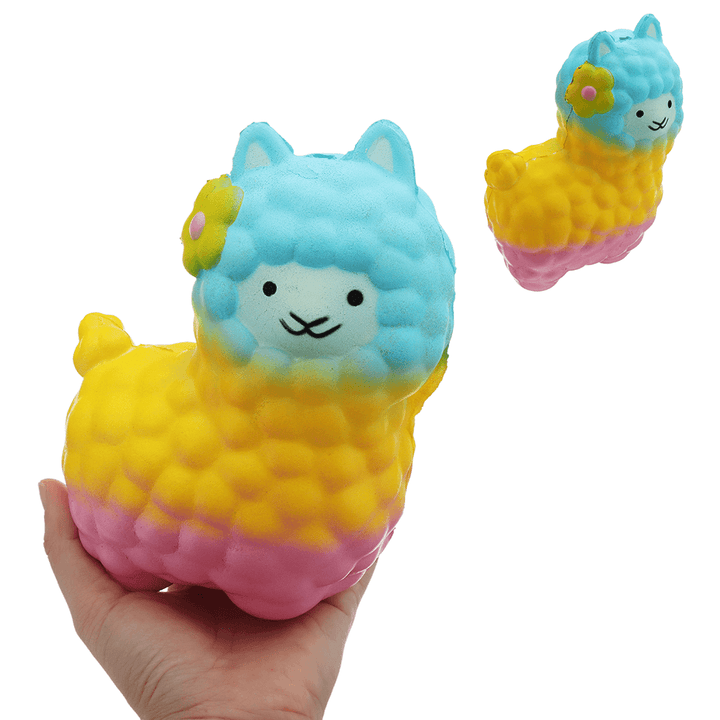 Colorful Alpacas Squishy 18*14CM Slow Rising Collection Gift Soft Toy - MRSLM