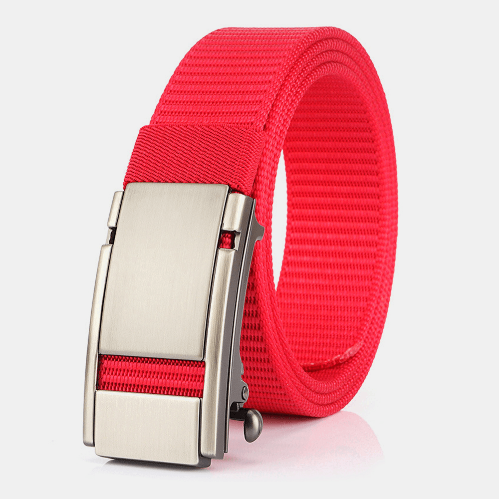 Unisex Nylon Automatic Buckle 120Cm Sport Outdoor Casual Jeans Belt - MRSLM