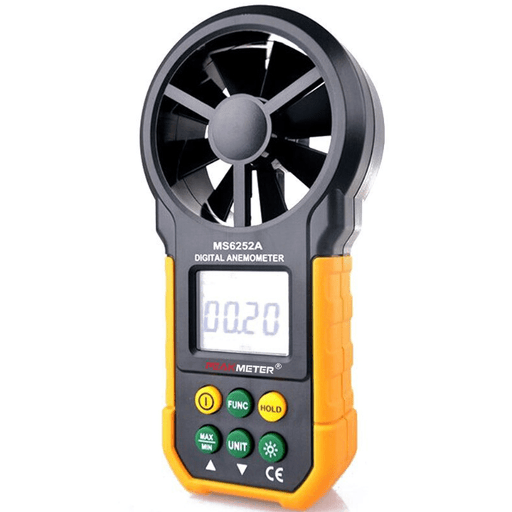 PEAKMETER MS6252A Multifunctional Digital Anemometer Air Volume Tachometer Wind Air Speed Tester - MRSLM