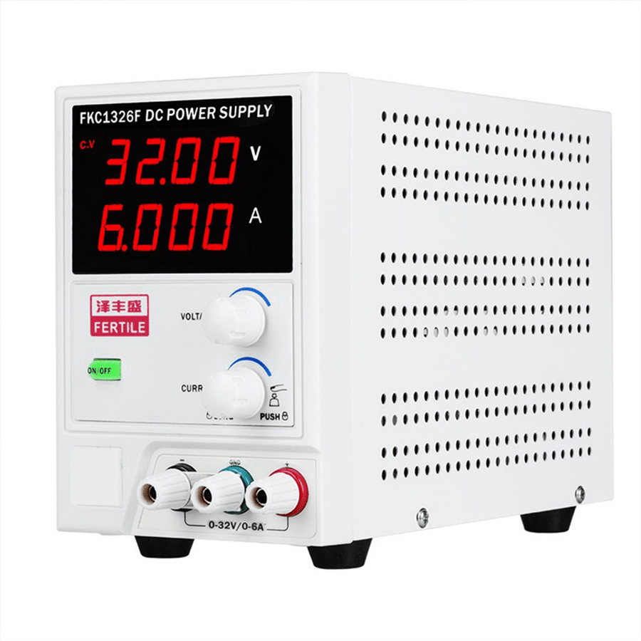 FERTILE FKC1326F AC 110-220V to DC 0-32V 4-Digital Display Adjustable CC/CV Power Supply for Lab Equipment - MRSLM