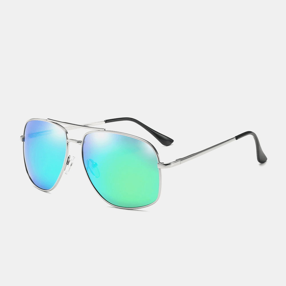 Men Metal Full Frame Double Bridge Polarized Light UV Protection Sunglasses - MRSLM