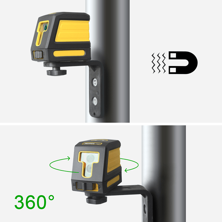 MESTEK T01 Laser Level Red 2 Lines Self-Leveling Laser Leveler Vertical Horizontal Cross Laser Red Beam Line Measuring Instrument - MRSLM