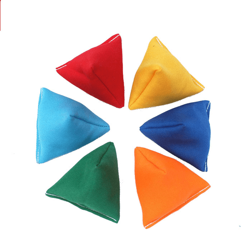 Solid Triangle Bag Children''S Sandbags Kindergarten Handmade Children''S Stone Catching Toys Nostalgic Game Package - MRSLM