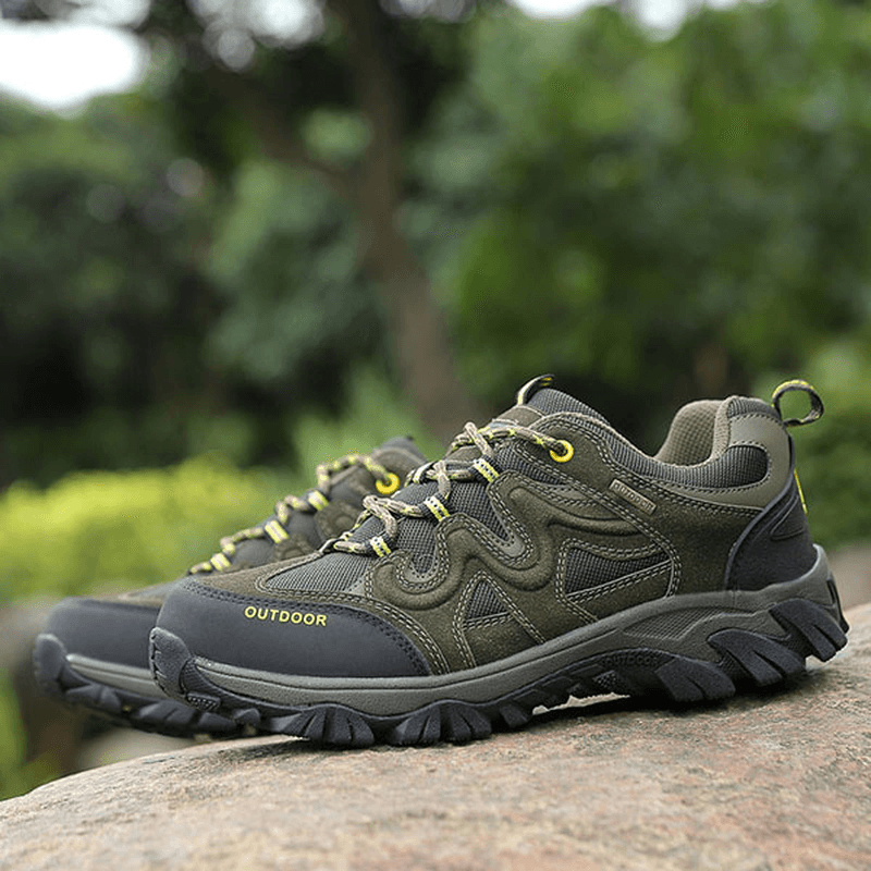 Big Size Men Comfortable Wear Resistant Outsole Outdoor Hiking Athletic Shoes - MRSLM