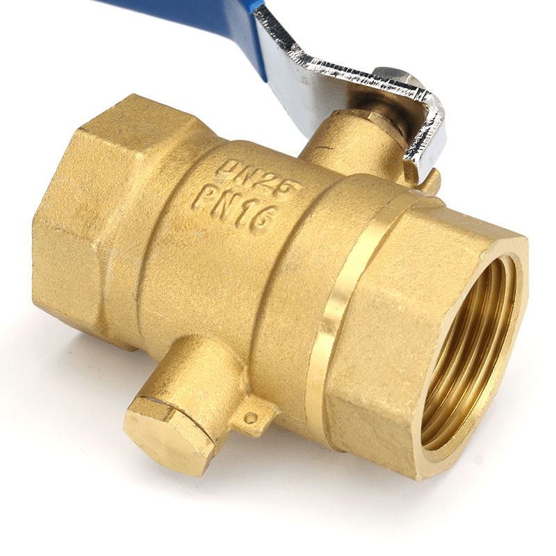 TMOK 1" 1-1/4" Manual Internal Threaded Brass Temperature Gauge Ball Valves for Thermometer - MRSLM