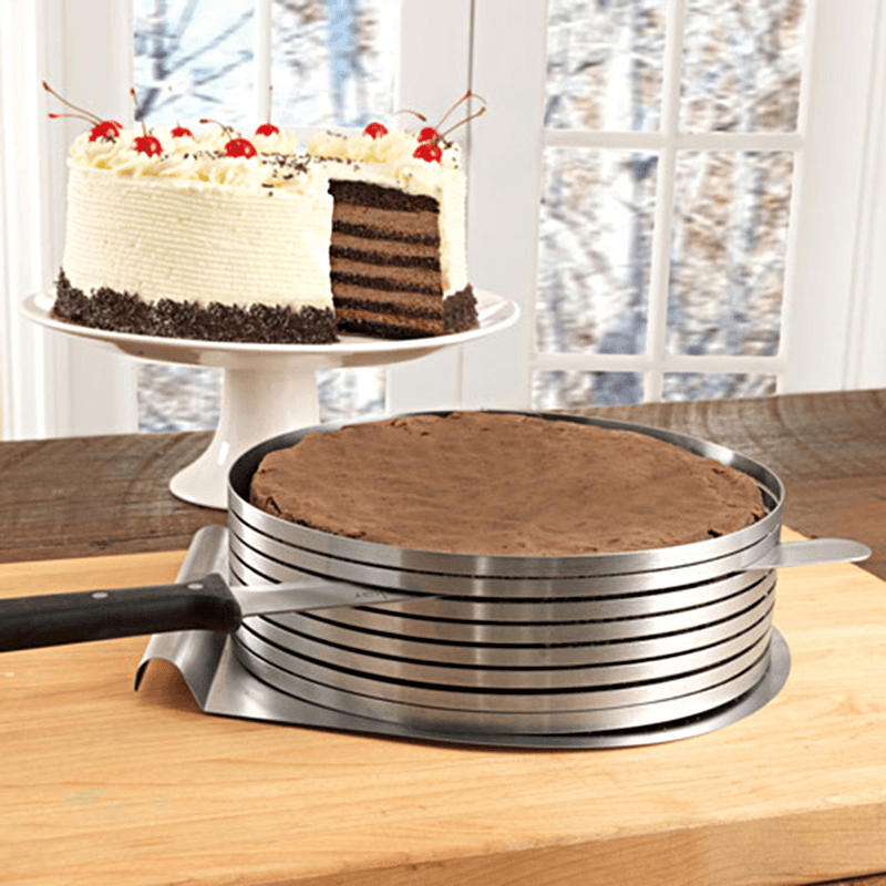 20Cm Adjustable Cut Layered Stainless Steel round Ring Circular Baking Mold Bakeware - MRSLM