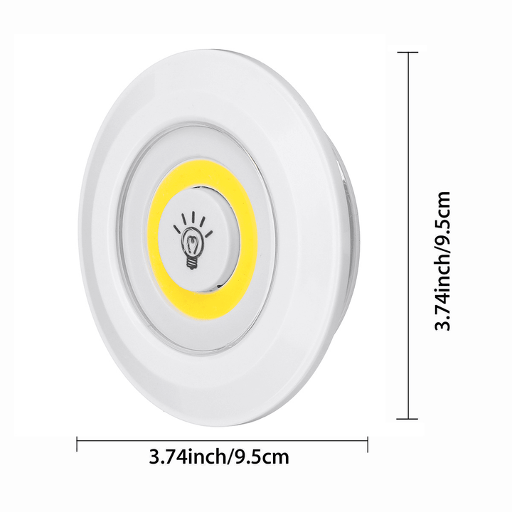 1/3PCS under Cabinet Lights Closet Kitchen Counter COB Puck Light+Remote Control - MRSLM