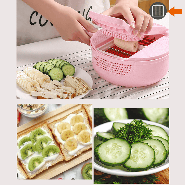 9 in 1 Multifunctional Easy Food Chopper Cutter Vegetable Cutter Blender Chopper Slicer - MRSLM