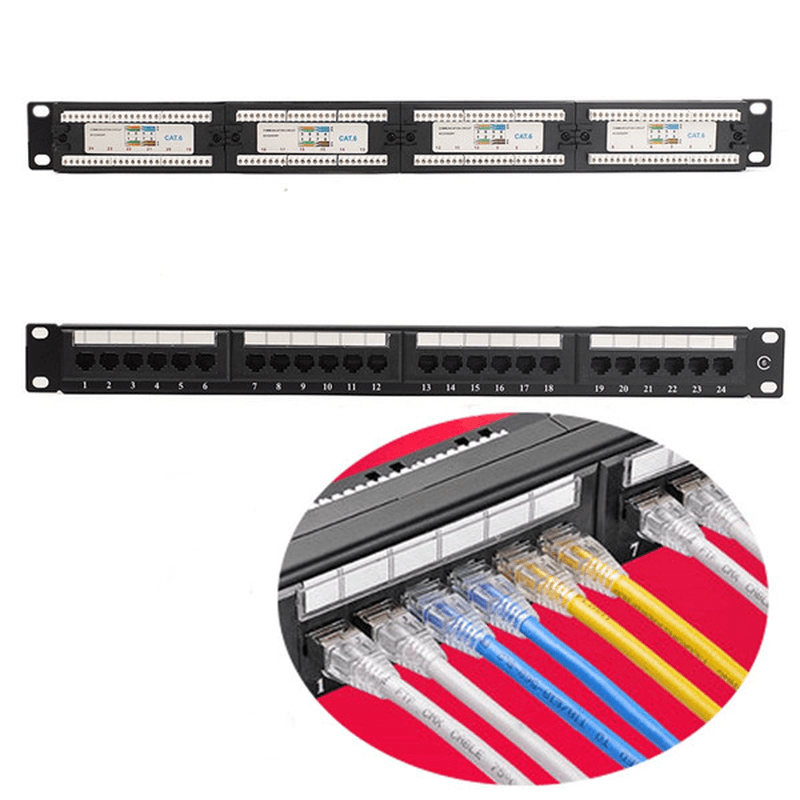 CAT 6 24 Port Ethernet Network LAN Adapter Connector Cable Mount Bracket - MRSLM