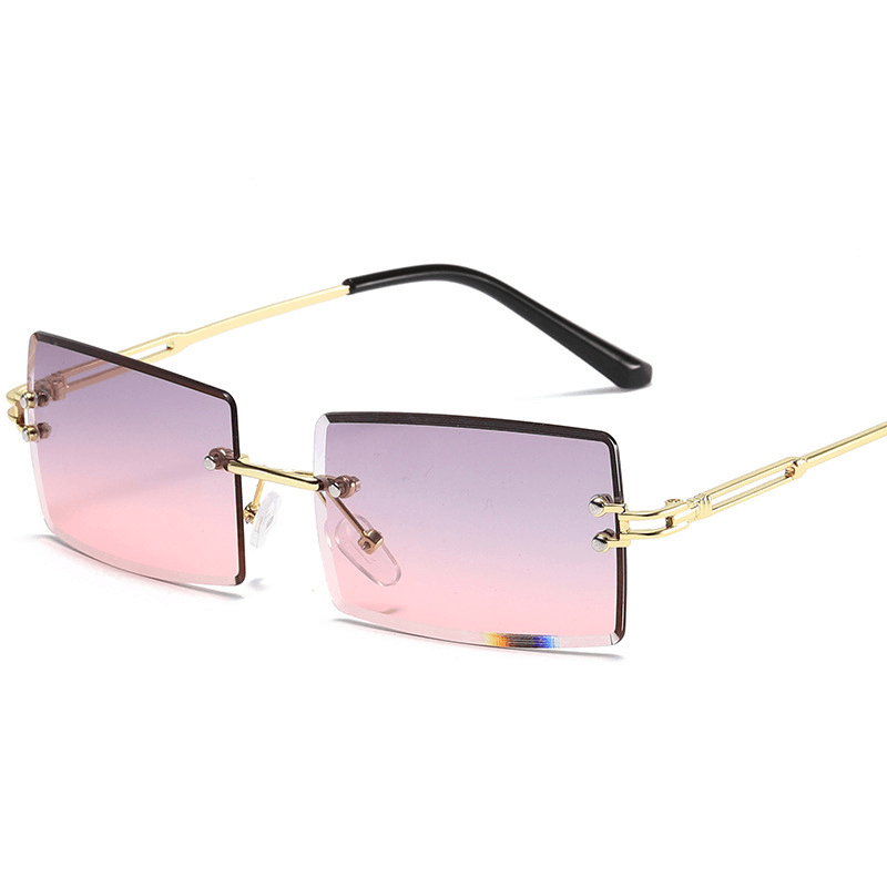 Sunglasses Rimless Diamond Cut-Edge Sunglasses Square Square - MRSLM