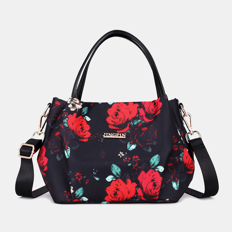 Women Fashion Flower Handbag Printed Crossbody Bag - MRSLM