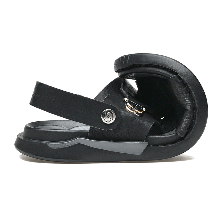 Men Microfiber Leather Two-Ways Breathable Soft Non-Slip Casual Outdoor Sandals - MRSLM