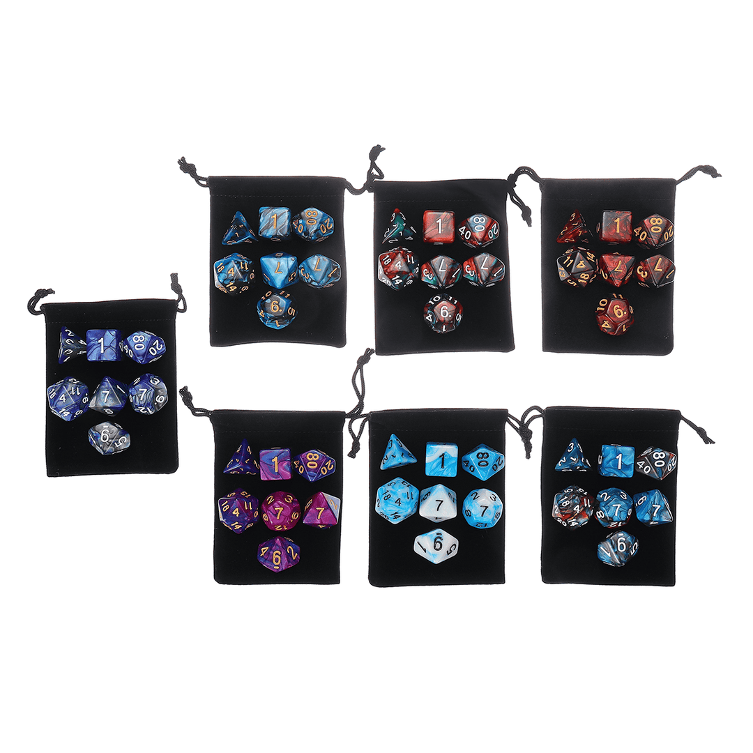 49PCS Polyhedral Dices Set for Dungeons & Dragons Dice Desktop RPG Game - MRSLM