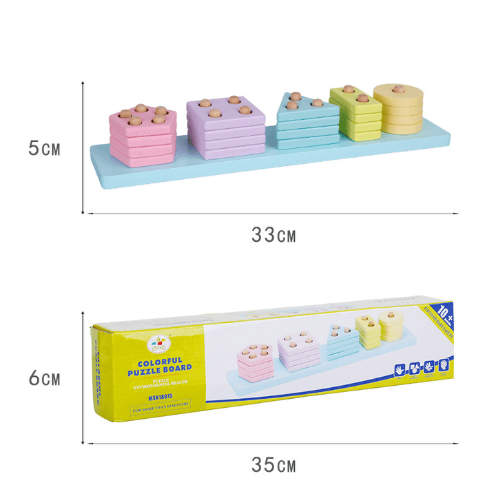 Macaron Wisdom Set of Column Matching Brick Toys - MRSLM