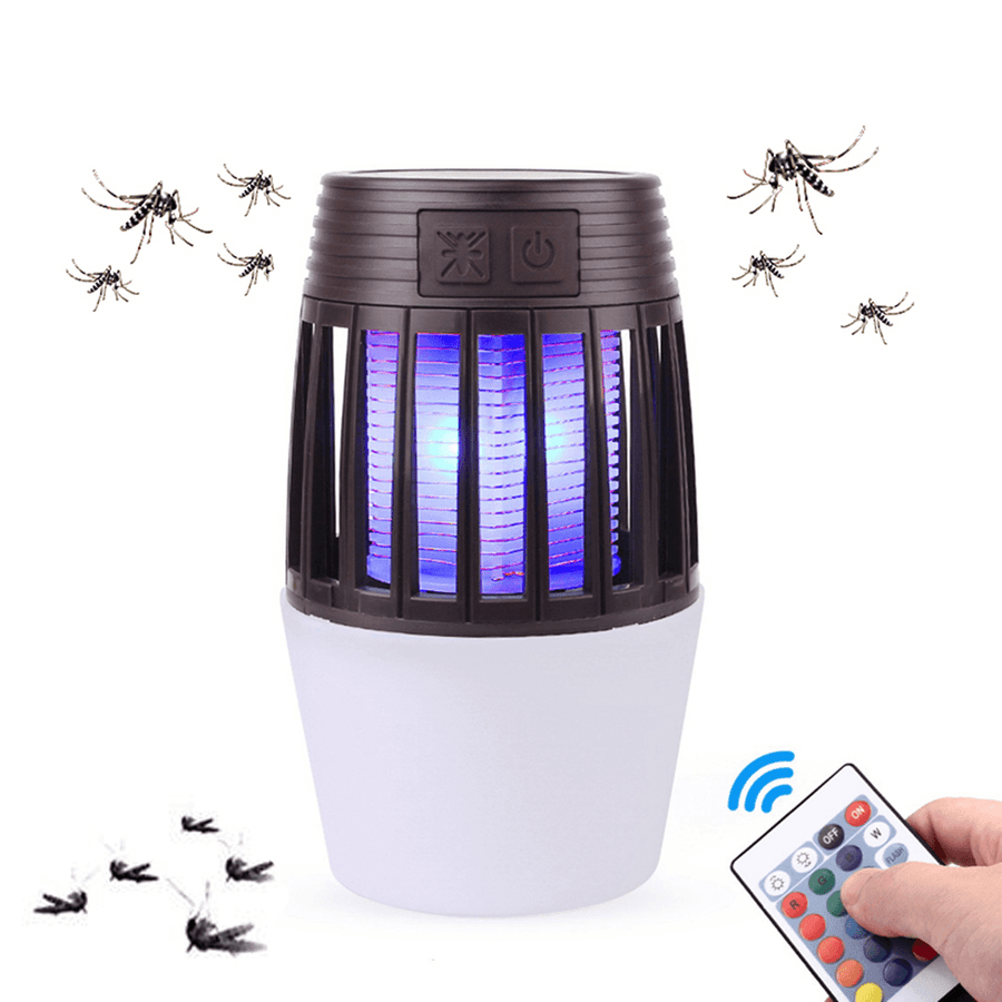 Remote Control Electronic Mosquito Killer Lamp 2 in 1 Camping LED Nigh Light anti Repellent Fly Bug Zapper Insect Killer Pest Control - MRSLM