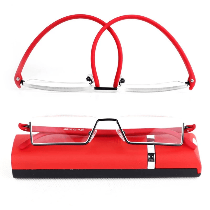 Half-Frame Reading Glasses for Men and Women HD Comfortable and Elegant - MRSLM