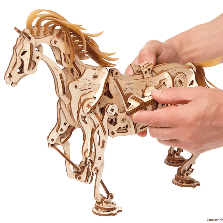 Bionic Horse Mechanical Trojan Horse Wooden Mechanical Transmission Model - MRSLM