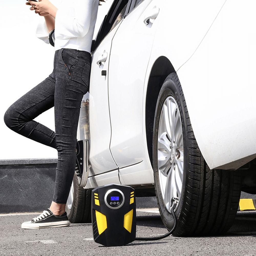 Car Air Pump Car Air Pump Digital Display 12V Portable Tire Pump Smart Tire Inflator - MRSLM