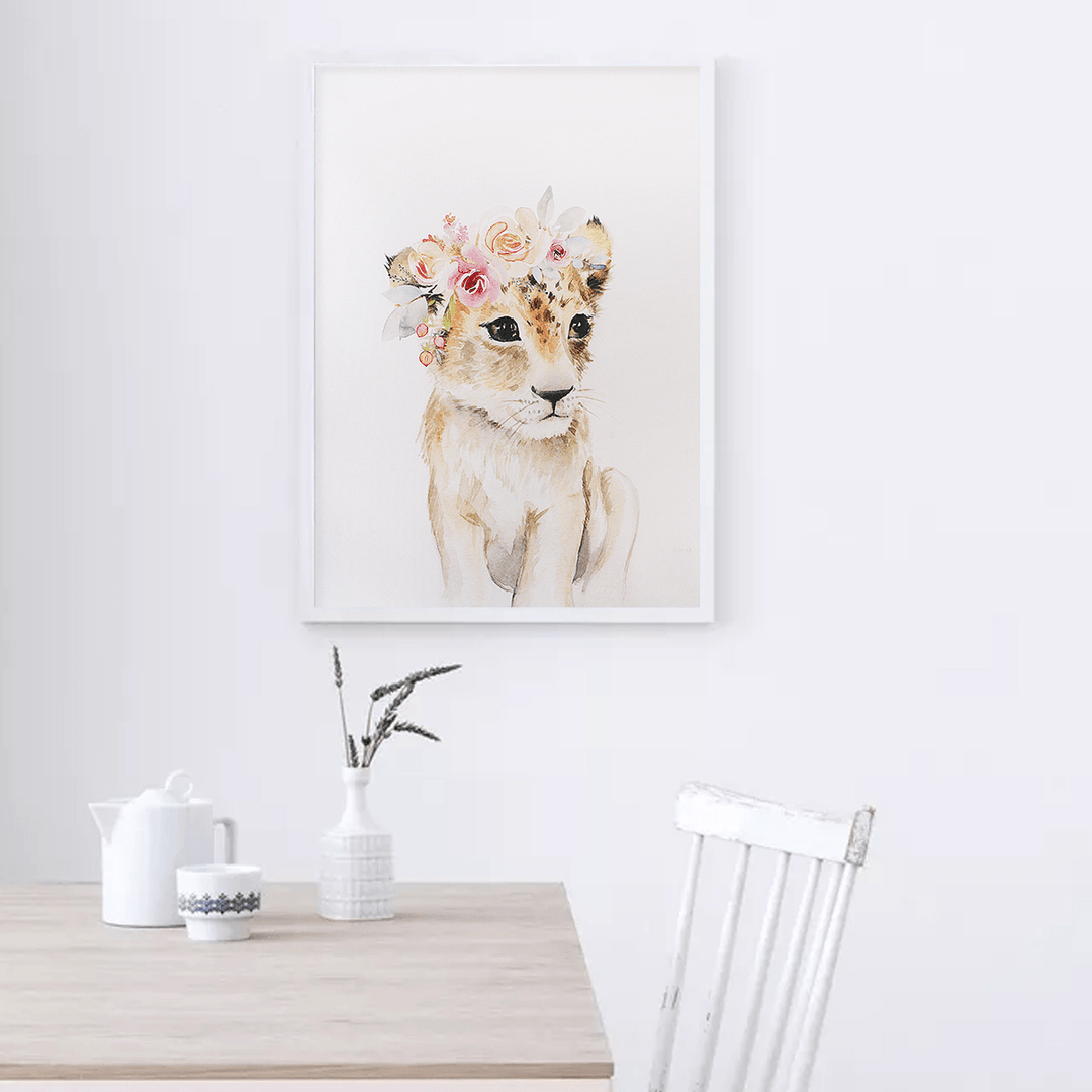 Children Poster Animal Wall Art Canvas Parenting Print Painting Nordic Decor - MRSLM