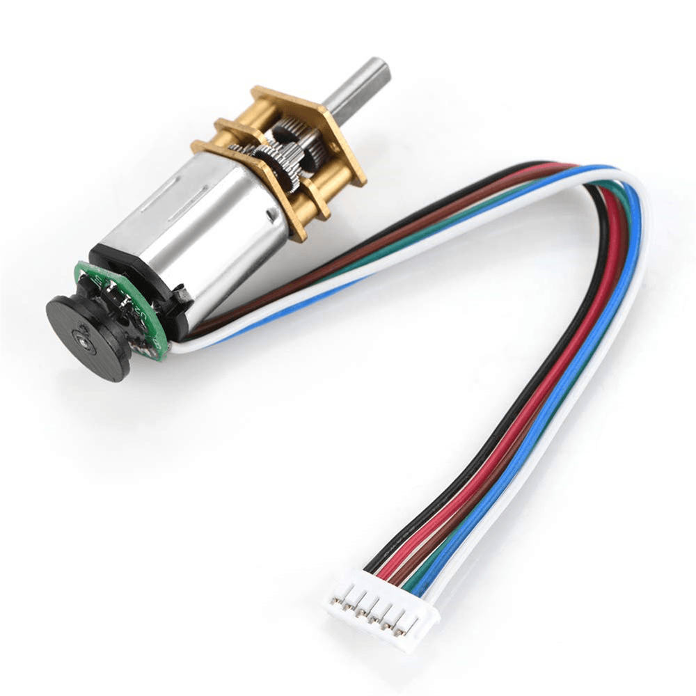 DC 6V N20 Gear Motor Encoder Speed Reduction Gearbox 30/50/70/200/500RPM Reducer Replacement Motor - MRSLM