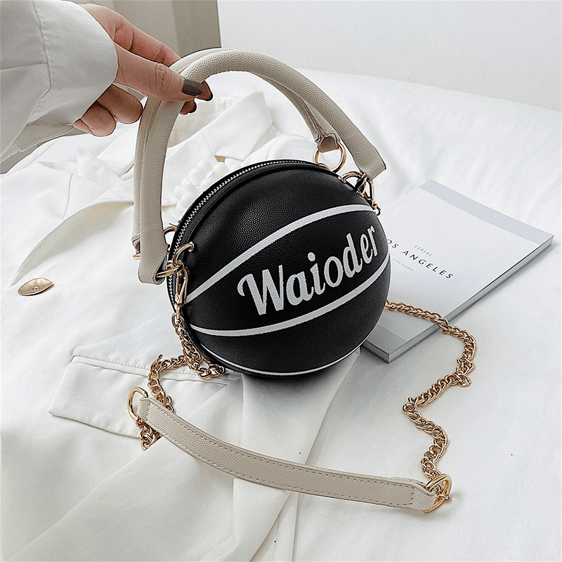 Women Fashion Basketball Football Chains Casual Handbag Crossbody Bag - MRSLM