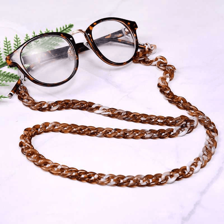 Glasses Chain Tortoiseshell Two-Color Non-Slip Anti-Lost Glasses Lanyard Halter Neck - MRSLM