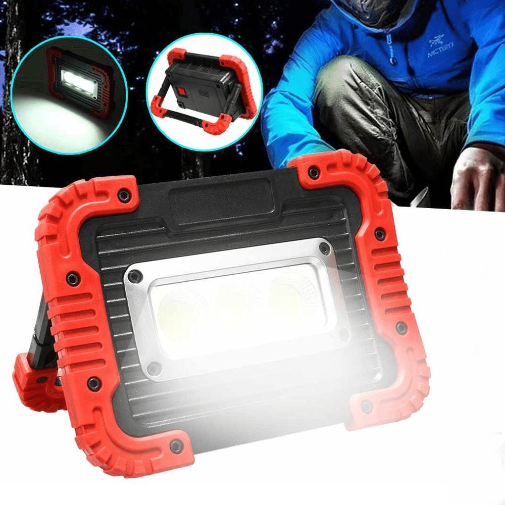 380W COB Work Lamp 2 Modes Adjustable USB Rechargeable Camping Light Searchlight Power Bank - MRSLM