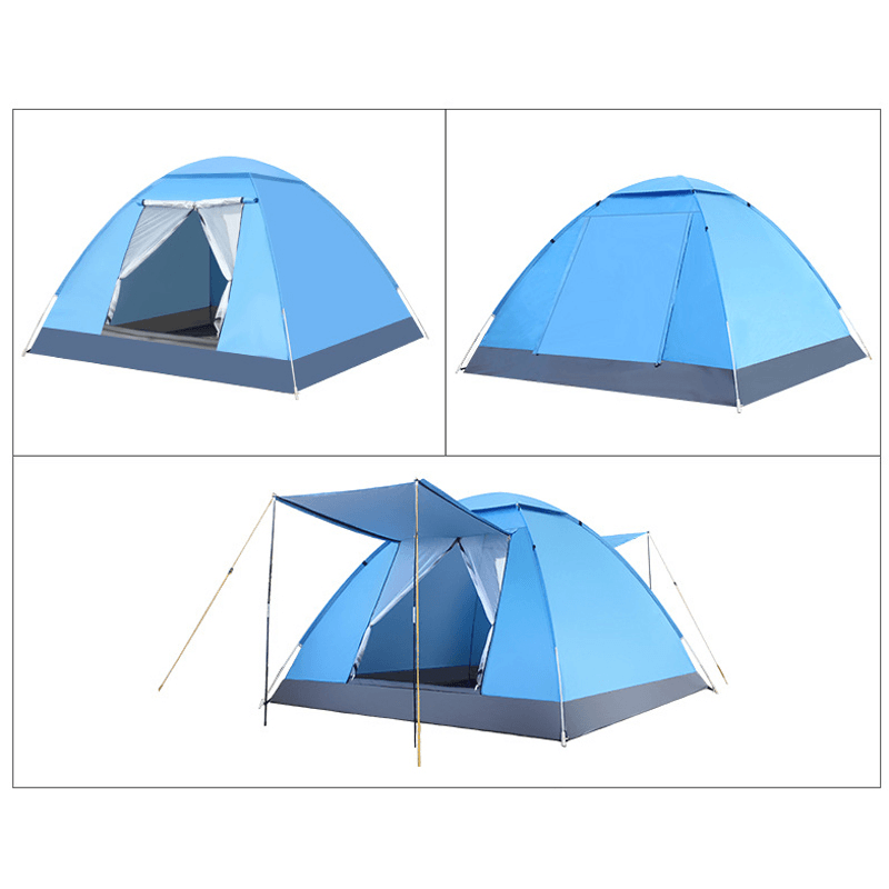 For 4 Person 2*2*1.25M Automatic Set up Family Outdoor Camping Tent UV Proof Camp Tents Ultralight Instant Shade Tent - MRSLM