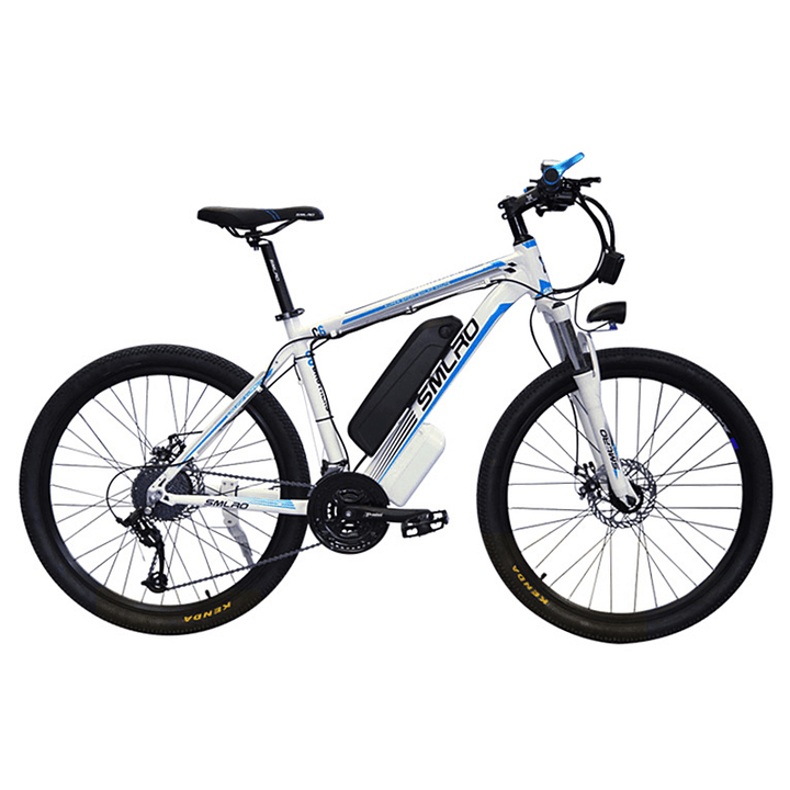 SMLRO C6 48V 13Ah 500W 26In Electric Moped Bicycle Electric Bike 35Km/H Max Speed 80Km Max Range Mountain Bicycle E Bike - MRSLM