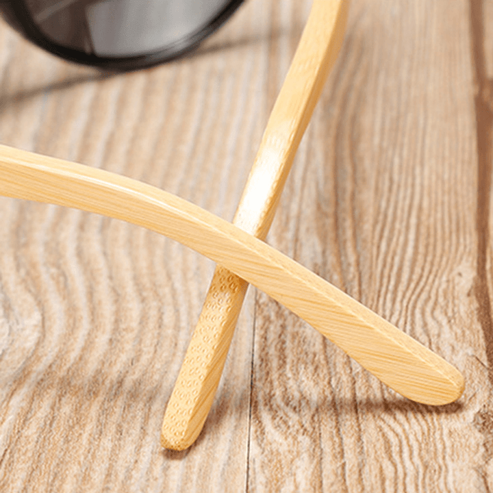 Unisex Vintage Retro round UV400 Sun Glassess Handmade Bamboo Leg Shades Eyewear Glasses - MRSLM