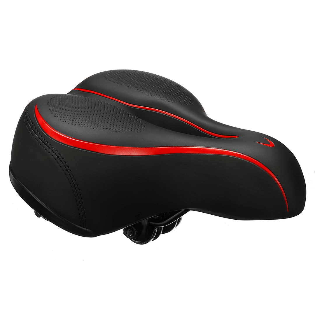 Bike Saddle Extra Wide Soft Shock Absorbed Breathable Bicycle Seat Cushion Universal for Road Mountain Bike - MRSLM