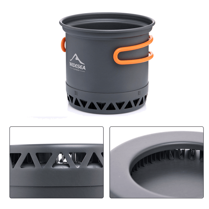 Widesea Camping Stove Folding Tableware Set Heat Cooker Cookware Outdoor Picnic Cooking Equipment - MRSLM