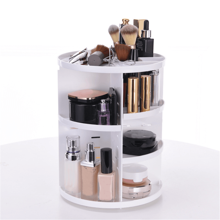 Cosmetic Makeup Organizer Storage Box Shelf 360° Rotating Display Acrylic Makeup Storage Baskets - MRSLM