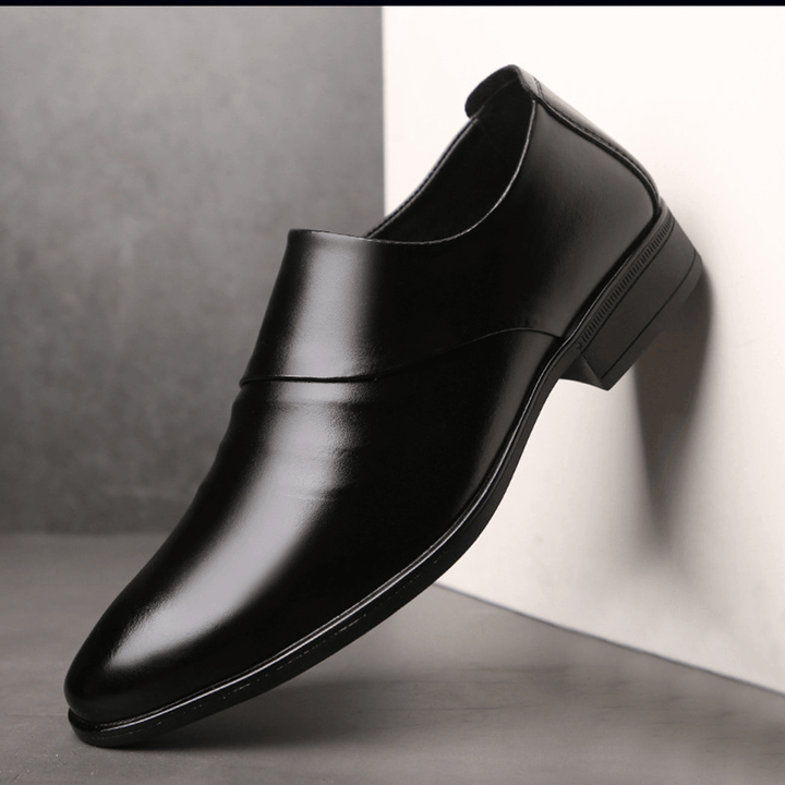 Men Microfiber Non Slip Slip on Business Formal Shoes - MRSLM