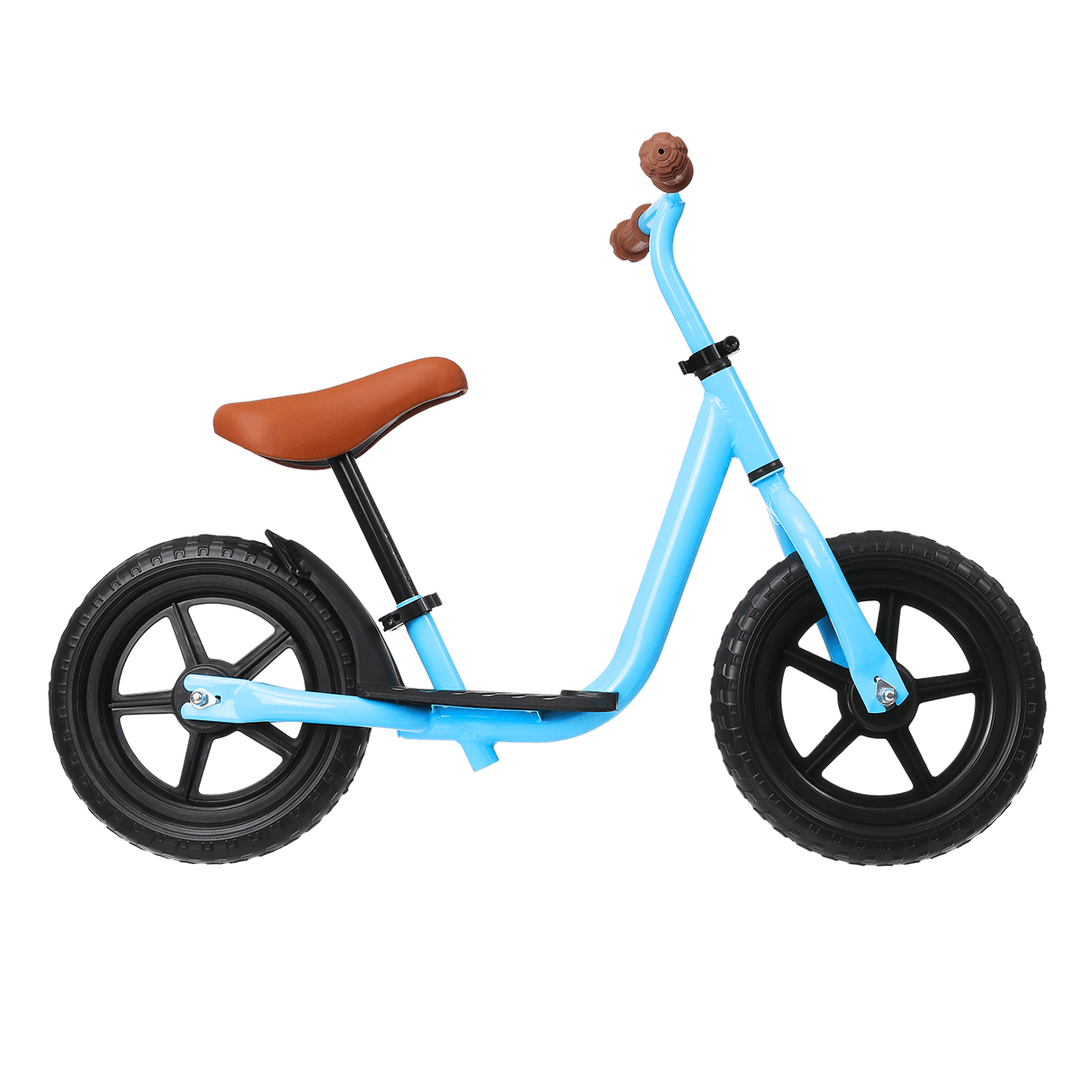 12'' Aluminum Balance Bike Adjustable Seat Handlebar Walking Learning Scooter with Footrest Children Gift - MRSLM