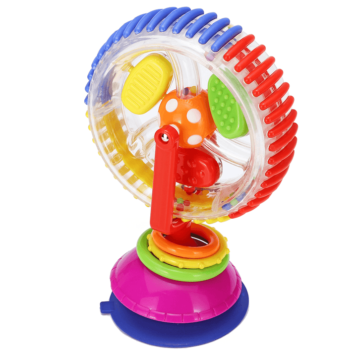 Baby Kid Rainbow Creative Observe Ferris Wheel Rattle Educational High Chair Toys - MRSLM