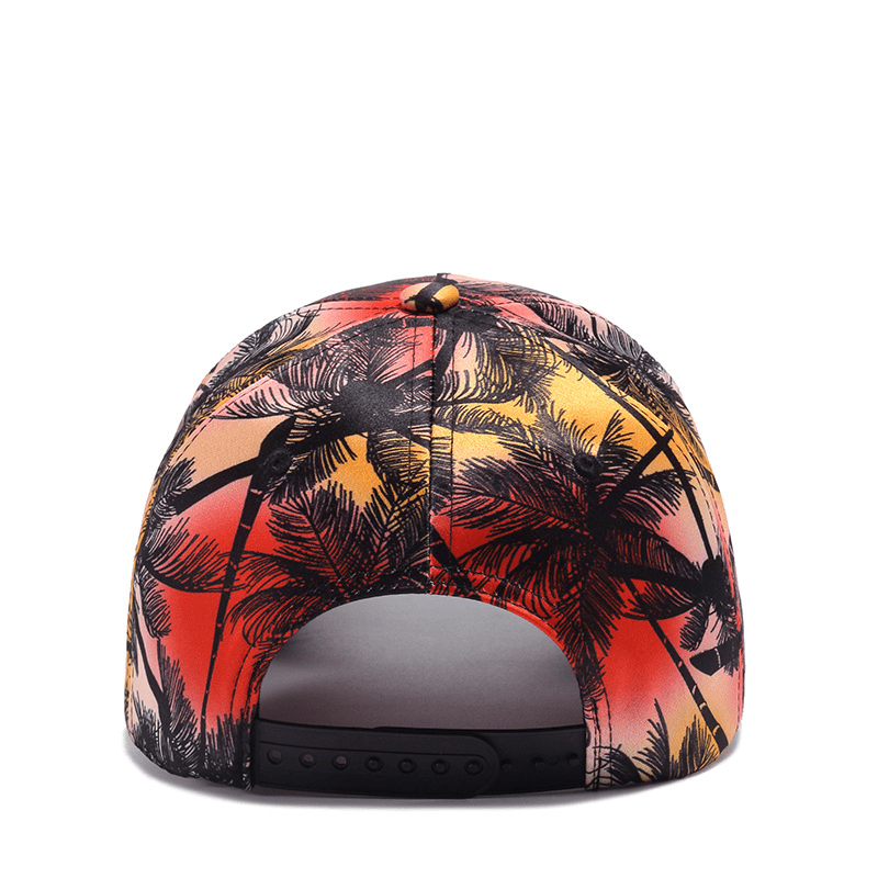 Printed Coconut Pattern Curved Cap - MRSLM