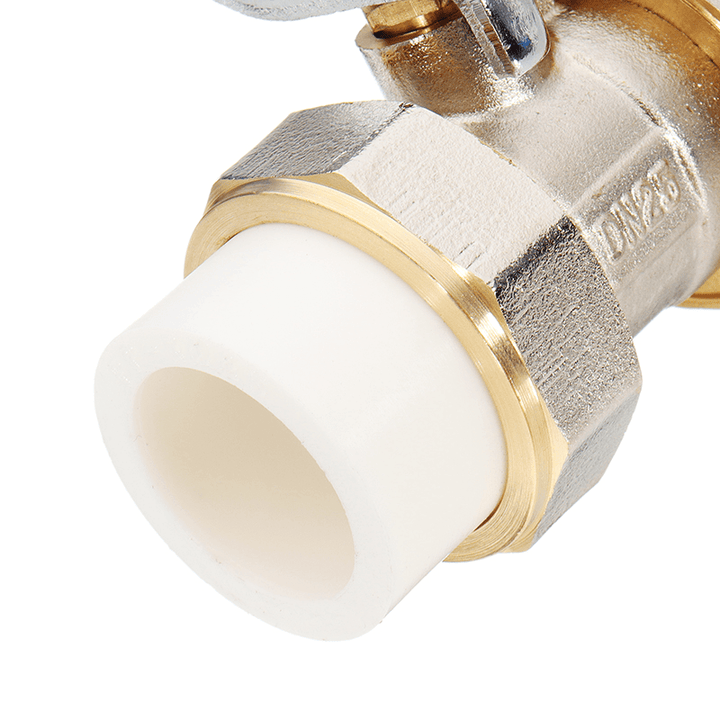 TMOK 3/4" 1" 1-1/4" PPR Brass Ball Valve Heat Fusion Double Union Socket Plumbing Fitting - MRSLM