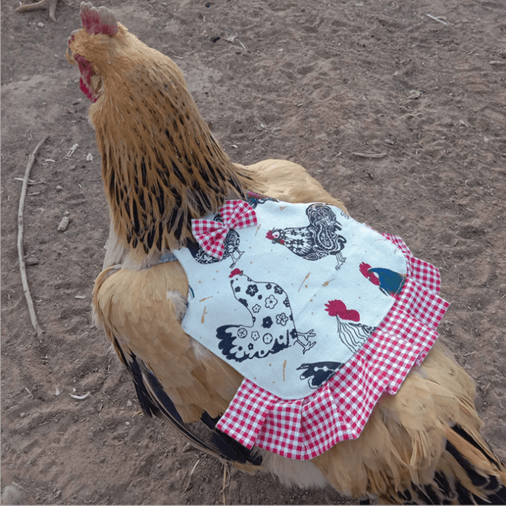 Chicken Hen Figure Saddle Apron Feather Wing Back Cotton Warm Jacket Protection Aprons - MRSLM