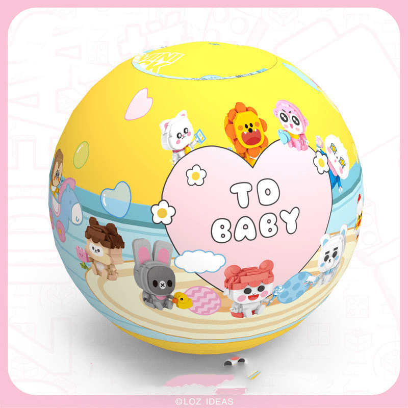 Blind Egg Fellow Uncle Baby Version Constellation Building Blocks with round Display Ball Box - MRSLM