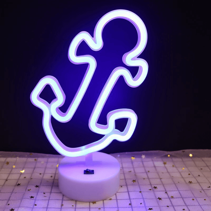 Upgrade Neon Night Light Rabbit Vibrato Anchor Bigmouth Bird Creative Night Light Spot - MRSLM